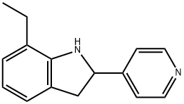 1H-Indole,7-ethyl-2,3-dihydro-2-(4-pyridinyl)-(9CI) 구조식 이미지