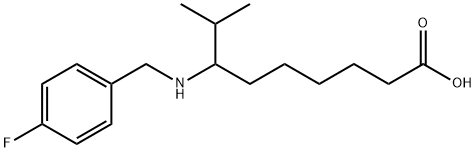 (±)-7-[[(4-fluorophenyl)methyl]amino]-8-methylnonan-1-oic acid Structure