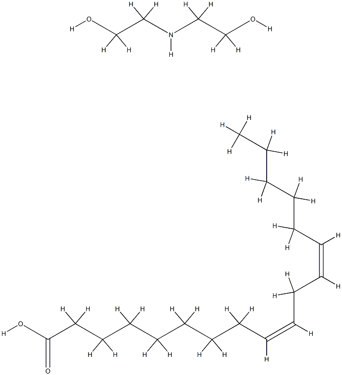 (9Z,12Z)-octadeca-9,12-dienoic acid, compound with 2,2'-iminodiethanol (1:1) Structure