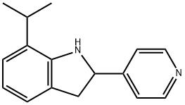 1H-Indole,2,3-dihydro-7-(1-methylethyl)-2-(4-pyridinyl)-(9CI) 구조식 이미지