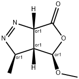 6H-Furo[3,4-c]pyrazol-6-one,3,3a,4,6a-tetrahydro-4-methoxy-3-methyl-,(3R,3aR,4R,6aS)-rel-(9CI) 구조식 이미지