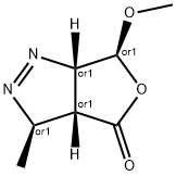 4H-Furo[3,4-c]pyrazol-4-one,3,3a,6,6a-tetrahydro-6-methoxy-3-methyl-,(3R,3aR,6S,6aS)-rel- Structure