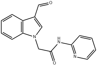 1H-Indole-1-acetamide,3-formyl-N-2-pyridinyl-(9CI) Structure