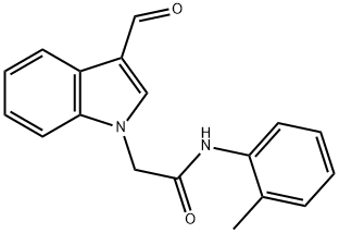 1H-Indole-1-acetamide,3-formyl-N-(2-methylphenyl)-(9CI) Structure
