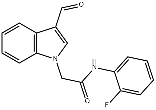 1H-Indole-1-acetamide,N-(2-fluorophenyl)-3-formyl-(9CI) 구조식 이미지