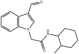 1H-Indole-1-acetamide,3-formyl-N-(2-methylcyclohexyl)-(9CI) Structure
