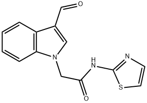 1H-Indole-1-acetamide,3-formyl-N-2-thiazolyl-(9CI) 구조식 이미지