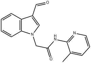 1H-Indole-1-acetamide,3-formyl-N-(3-methyl-2-pyridinyl)-(9CI) 구조식 이미지