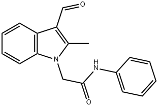1H-Indole-1-acetamide,3-formyl-2-methyl-N-phenyl-(9CI) 구조식 이미지