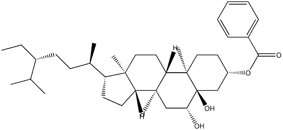 5α-스티그마스탄-3β,5,6β-트리올3-벤조에이트 구조식 이미지