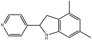 1H-Indole,2,3-dihydro-4,6-dimethyl-2-(4-pyridinyl)-(9CI) Structure