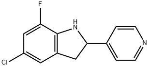 1H-Indole,5-chloro-7-fluoro-2,3-dihydro-2-(4-pyridinyl)-(9CI) 구조식 이미지