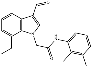 1H-Indole-1-acetamide,N-(2,3-dimethylphenyl)-7-ethyl-3-formyl-(9CI) Structure