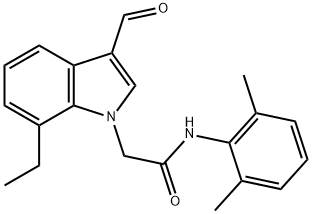 1H-Indole-1-acetamide,N-(2,6-dimethylphenyl)-7-ethyl-3-formyl-(9CI) 구조식 이미지