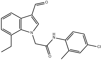 1H-Indole-1-acetamide,N-(4-chloro-2-methylphenyl)-7-ethyl-3-formyl-(9CI) 구조식 이미지