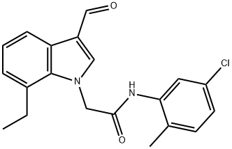 1H-Indole-1-acetamide,N-(5-chloro-2-methylphenyl)-7-ethyl-3-formyl-(9CI) Structure