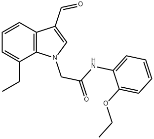 1H-Indole-1-acetamide,N-(2-ethoxyphenyl)-7-ethyl-3-formyl-(9CI) 구조식 이미지