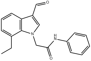 1H-Indole-1-acetamide,7-ethyl-3-formyl-N-phenyl-(9CI) 구조식 이미지