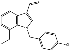 1H-Indole-3-carboxaldehyde,1-[(4-chlorophenyl)methyl]-7-ethyl-(9CI) 구조식 이미지