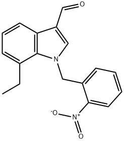 1H-Indole-3-carboxaldehyde,7-ethyl-1-[(2-nitrophenyl)methyl]-(9CI) 구조식 이미지
