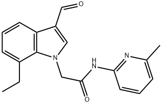 1H-Indole-1-acetamide,7-ethyl-3-formyl-N-(6-methyl-2-pyridinyl)-(9CI) Structure