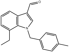 1H-Indole-3-carboxaldehyde,7-ethyl-1-[(4-methylphenyl)methyl]-(9CI) Structure