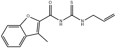 2-벤조푸란카르복사미드,3-메틸-N-[(2-프로페닐아미노)티옥소메틸]-(9CI) 구조식 이미지
