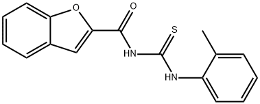 2-Benzofurancarboxamide,N-[[(2-methylphenyl)amino]thioxomethyl]-(9CI) Structure