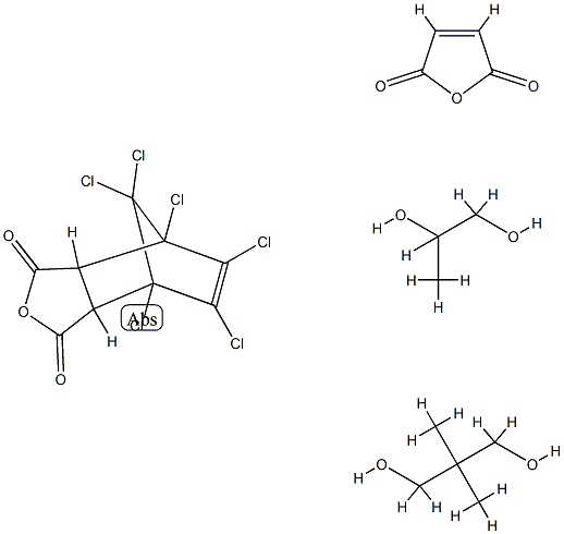 4,7-메타노이소벤조푸란-1,3-디온,4,5,6,7,8,8-헥사클로로-3a,4,7,7a-테트라히드로-,2,2-디메틸-1,3-프로판디올중합체,2,5-푸란디온및1,2-프로판디올 구조식 이미지