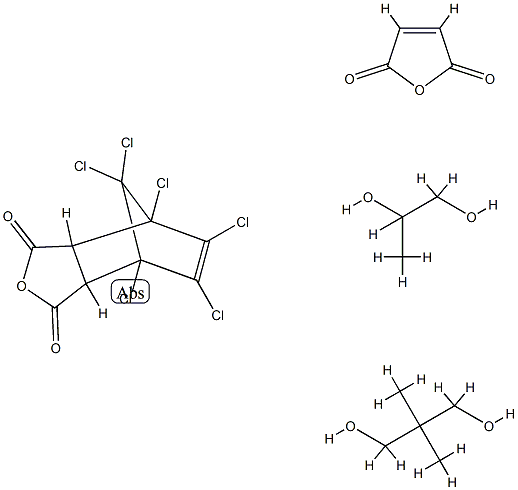 4,7-Methanoisobenzofuran-1,3-dione, 4,5,6,7,8,8-hexachloro-3a,4,7,7a-tetrahydro-, polymer with 2,2-dimethyl-1,3-propanediol, 2,5-furandione and 1,2-propanediol Structure