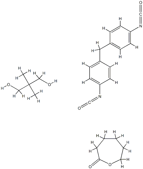 2-Oxepanone, polymer with 2,2-dimethyl-1,3-propanediol and 1,1'-methylenebis[4-isocyanatobenzene] Structure