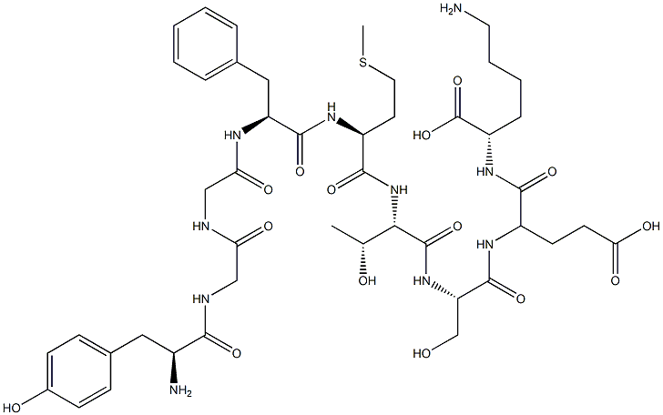 alpha-Endorphin, 10-de-L-serine-11-de-L-glutamine-12-de-L-threonine-13 -de-L-proline-14-de-L-leucine-15-de-L-valine-16-de-L-threonine- 구조식 이미지