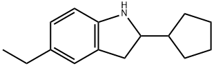 1H-Indole,2-cyclopentyl-5-ethyl-2,3-dihydro-(9CI) 구조식 이미지