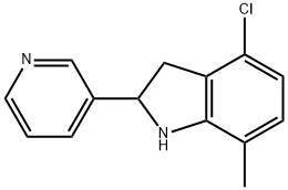 1H-Indole,4-chloro-2,3-dihydro-7-methyl-2-(3-pyridinyl)-(9CI) 구조식 이미지