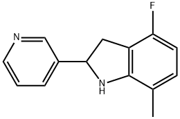 1H-Indole,4-fluoro-2,3-dihydro-7-methyl-2-(3-pyridinyl)-(9CI) 구조식 이미지