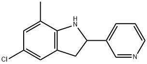 1H-Indole,5-chloro-2,3-dihydro-7-methyl-2-(3-pyridinyl)-(9CI) 구조식 이미지