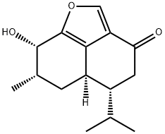 (5R)-4,5,5aα,6,7,8-Hexahydro-8α-hydroxy-7α-methyl-5-isopropyl-3H-naphtho[1,8-bc]furan-3-one Structure