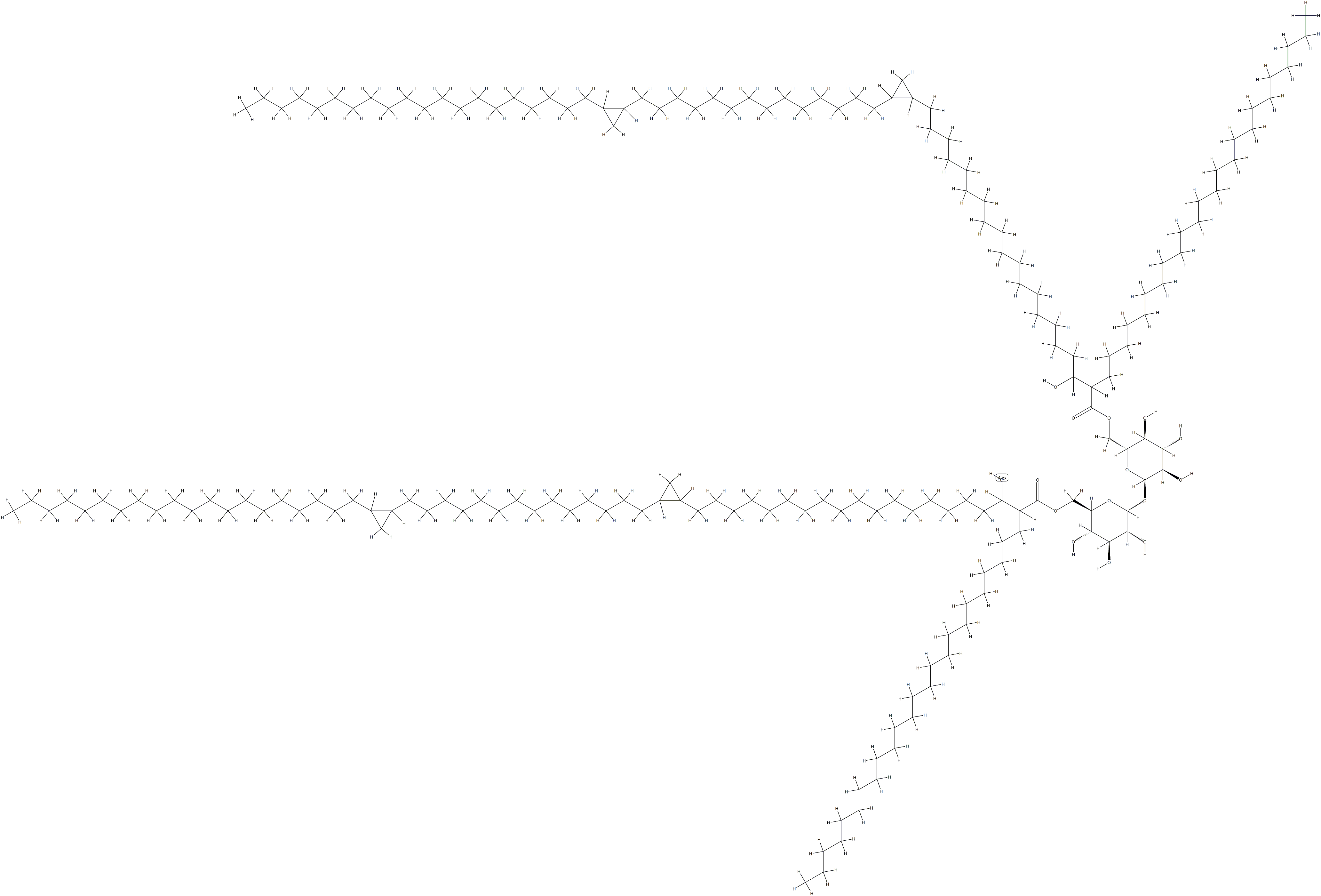 6,6'-di-O-mycoloyl-alpha-mannopyranosyl-alpha-mannopyranoside Structure