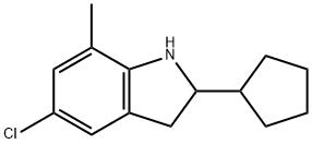 1H-Indole,5-chloro-2-cyclopentyl-2,3-dihydro-7-methyl-(9CI) Structure