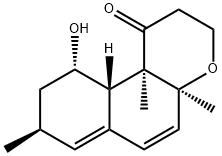 (4aS)-2,3,4a,8,9,10,10aβ,10b-Octahydro-10α-hydroxy-4aα,8β,10bα-trimethyl-1H-naphtho[2,1-b]pyran-1-one Structure
