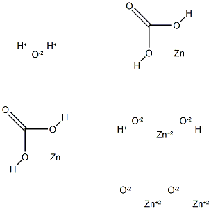 tetrahydrogen bis[carbonato(2-)]pentaoxopentazincate(4-) Structure