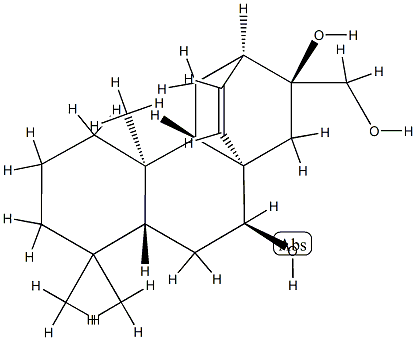 (5β,8α,9β,10α,12α)-Atis-13-ene-7β,16,17-triol Structure