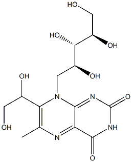 6-methyl-7-(1',2'-dihydroxyethyl)-8-ribityllumazine Structure