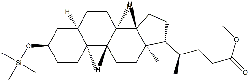 3α-(Trimethylsiloxy)-5β-cholan-24-oic acid methyl ester Structure