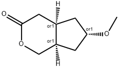 Cyclopenta[c]pyran-3(1H)-one, hexahydro-6-methoxy-, (4aR,6S,7aR)-rel- (9CI) 구조식 이미지