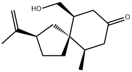(2R,5S)-6β-Hydroxymethyl-10β-methyl-2-(1-methylvinyl)spiro[4.5]decan-8-one 구조식 이미지