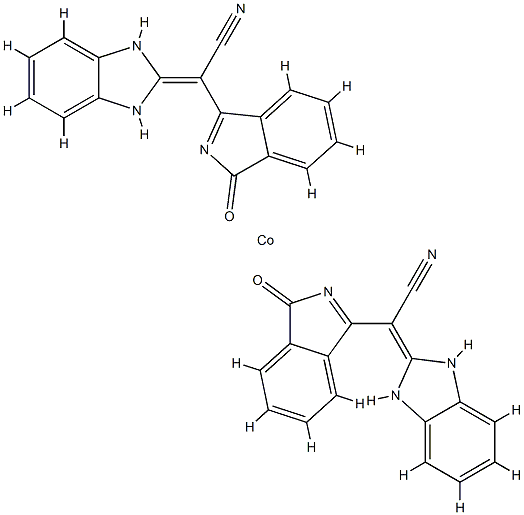 bis[alpha-(1-oxo-1H-isoindol-3-yl)-1H-benzimidazole-2-acetonitrilato]cobalt 구조식 이미지