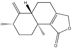 (5aS)-7β,9aβ-Dimethyl-6-methylene-4,5,5aα,6,7,8,9,9a-octahydronaphtho[1,2-c]furan-1(3H)-one 구조식 이미지