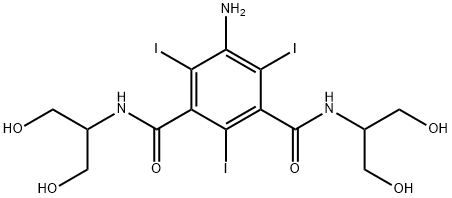 5-Amino-N,N'-bis[2-hydroxy-1-(hydroxymethyl) ethyl]-2,4,6-triiodobenzene-1,3-dicarboxamide 구조식 이미지