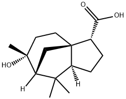 (3R)-2,3β,4,5,6,7,8,8aβ-Octahydro-6β-hydroxy-6,8,8-trimethyl-1H-3aα,7α-methanoazulene-3β-carboxylic acid 구조식 이미지